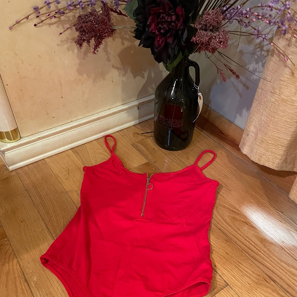 Red bodysuit